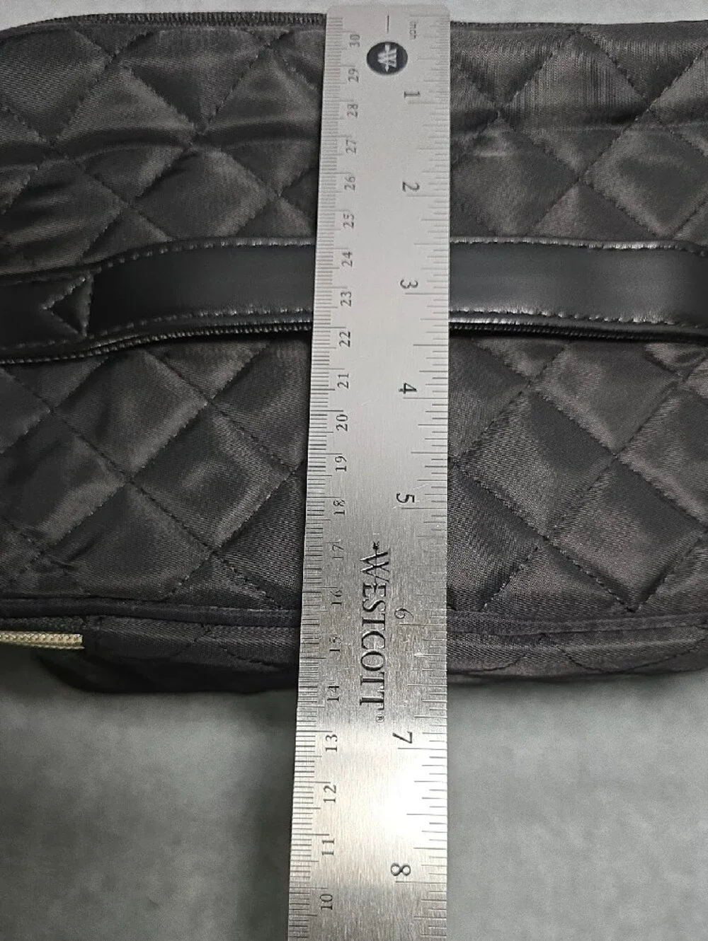 Black and Clear Travel Cosmetic Bag Set with Gold Zippers